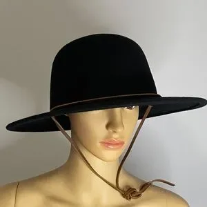 Brixton | Accessories | Nwt Black Felt Wide Brim Boho Glam  display picture 3